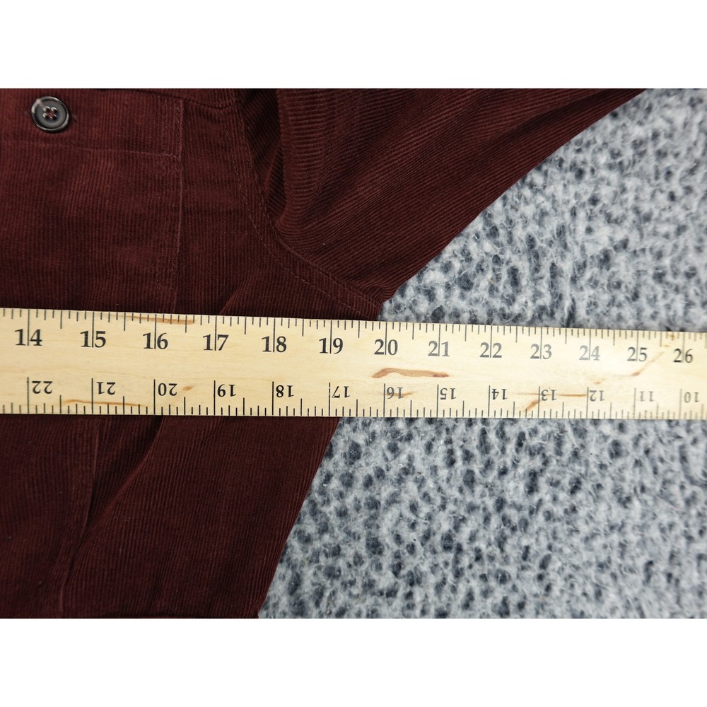 UNTUCKit Cora Dress Womens 10 Brown Burgundy Corduroy Button Front 42166 - Picture 6 of 13